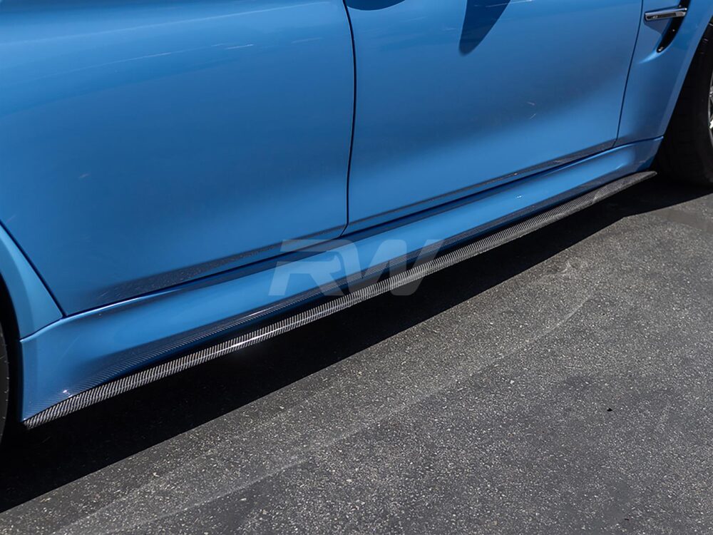 RW Carbon BMW F80 M3 3D Style CF Side Skirt Extensions