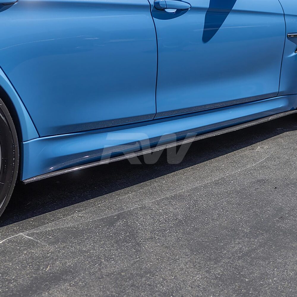 Alternative view of RW Carbon BMW F80 M3 3D Style CF Side Skirt Extensions
