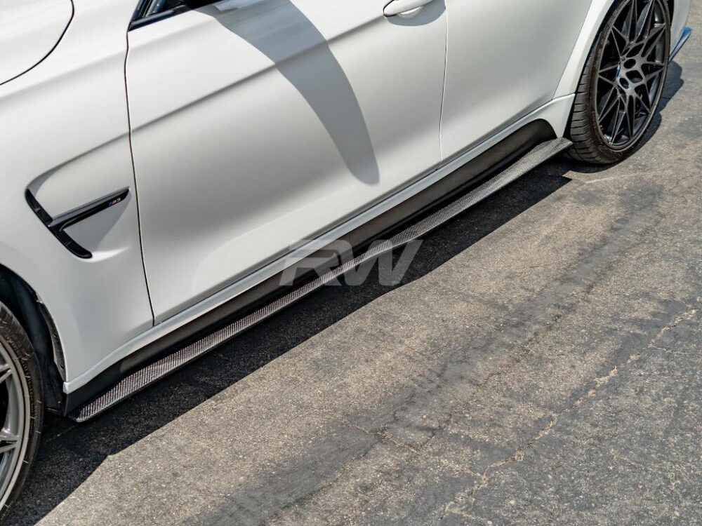 RW Carbon BMW F80 M3 GTX Carbon Fiber Side Skirt Extensions