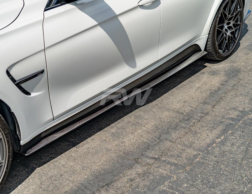 RW Carbon BMW F80 M3 GTX Carbon Fiber Side Skirt Extensions