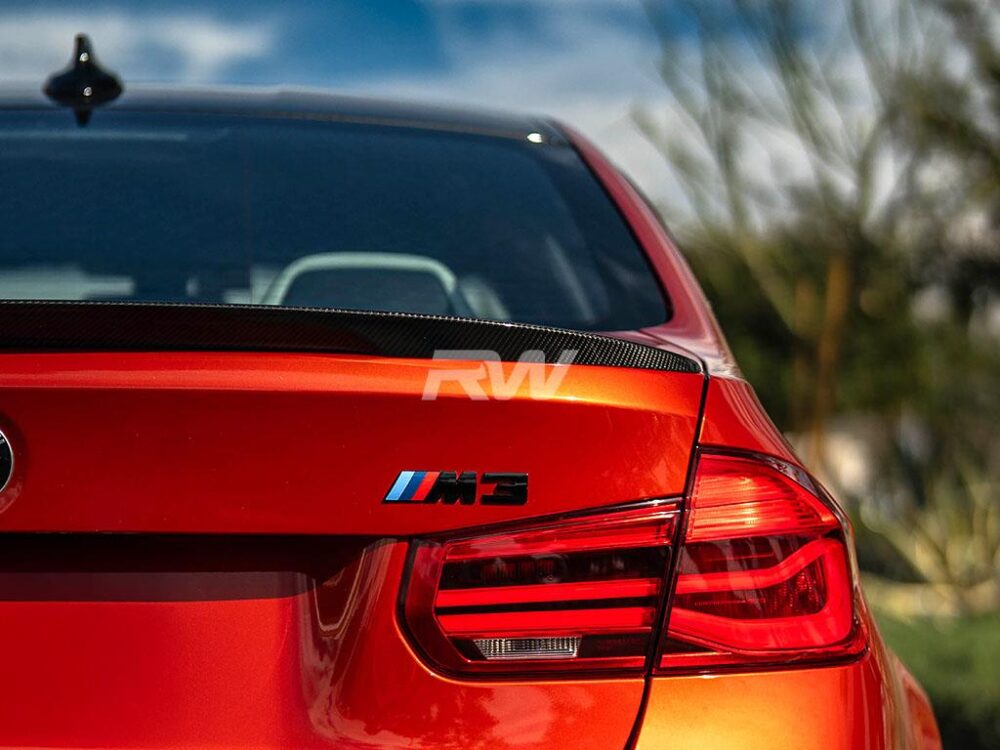 RW Carbon BMW F80 M3 Performance Style CF Trunk Spoiler - Image 6