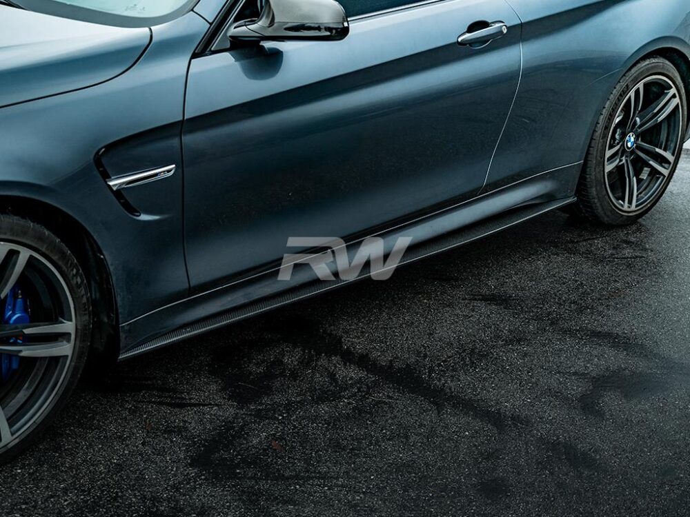 RW Carbon BMW F82 F83 M4 CF Side Skirt Extensions - Image 17