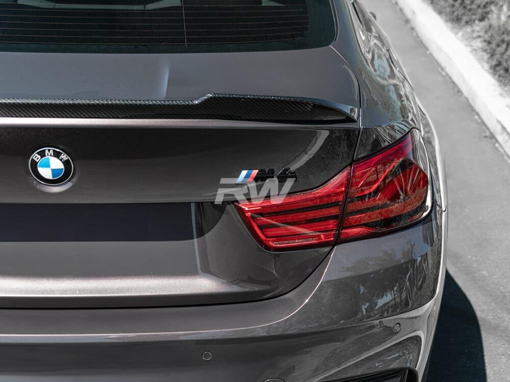 RW Carbon BMW F82 M4 CS Style Carbon Fiber Trunk Spoiler - Image 2