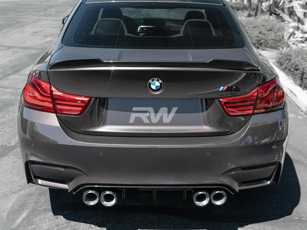 RW Carbon BMW F82 M4 CS Style Carbon Fiber Trunk Spoiler - Image 3