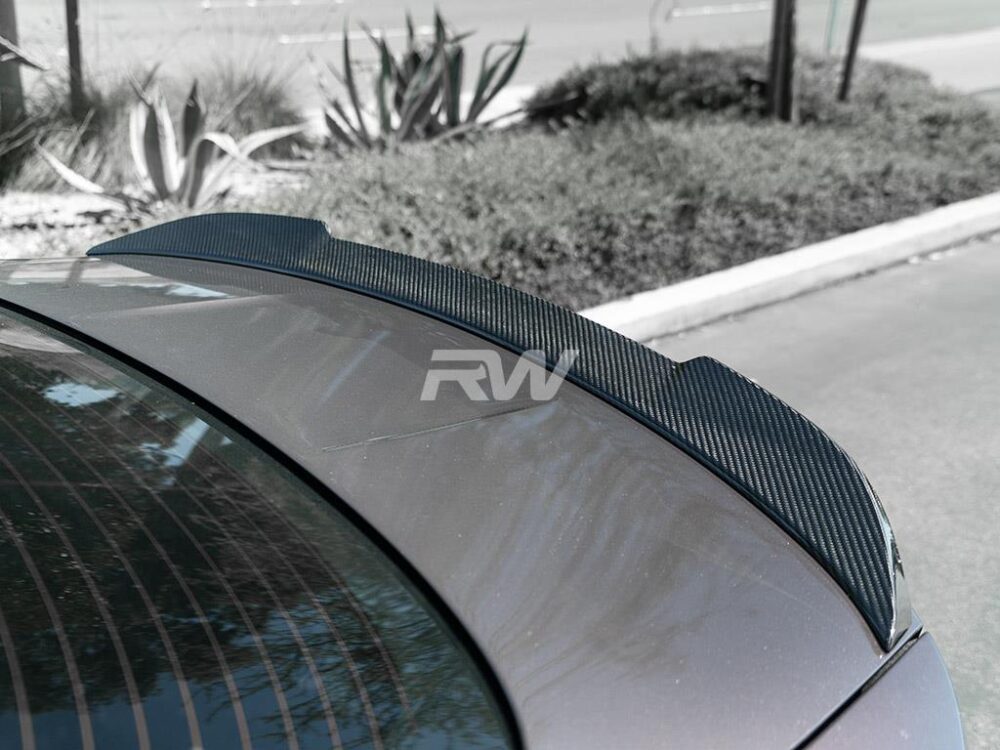 RW Carbon BMW F82 M4 CS Style Carbon Fiber Trunk Spoiler - Image 8