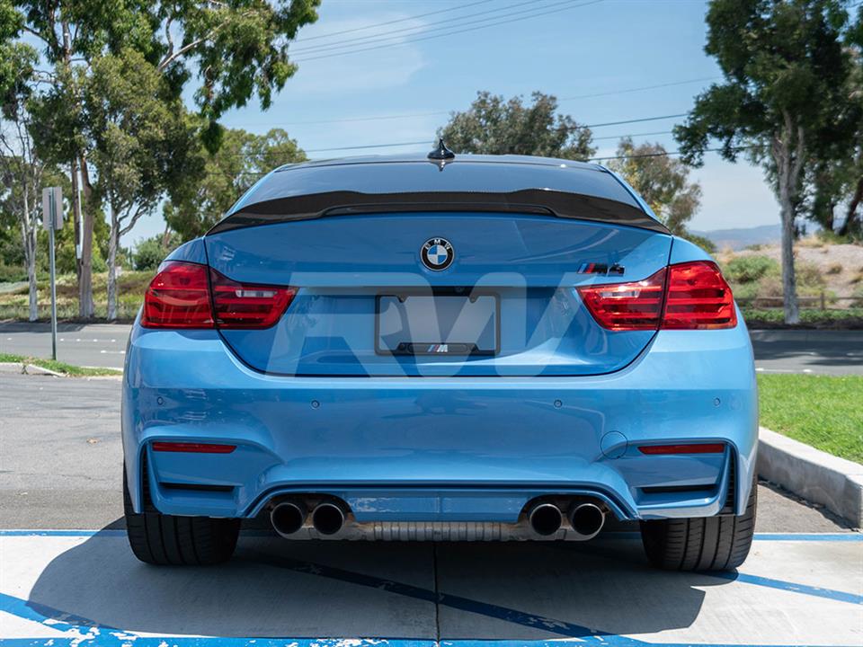 Alternative view of RW Carbon BMW F82 M4 GTX Carbon Fiber Trunk Spoiler