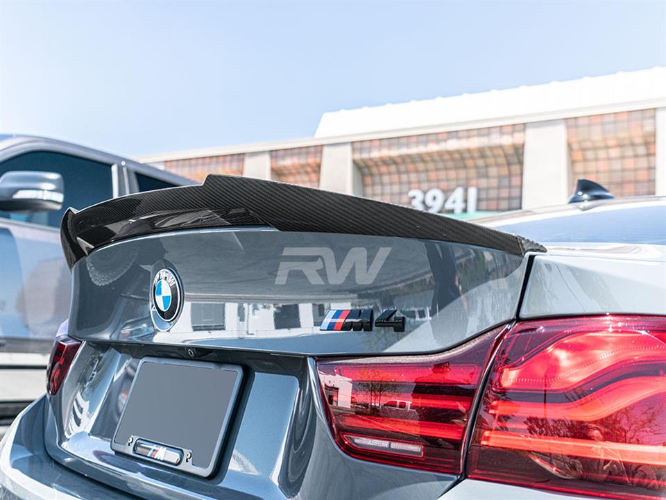 RW Carbon BMW F82 M4 Style Carbon Fiber Trunk Spoiler