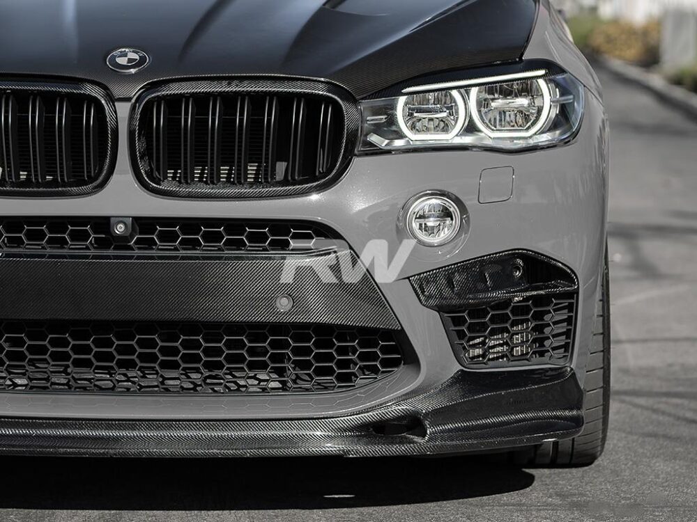 RW Carbon BMW F85 X5M F86 X6M Carbon Fiber Front Bumper Trim - Image 2