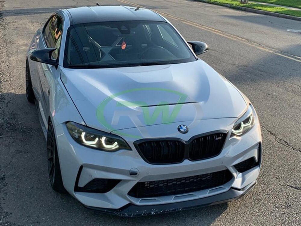 RW Carbon BMW F87 M2 F22 F23 GTS Style Aluminum Hood - Image 7