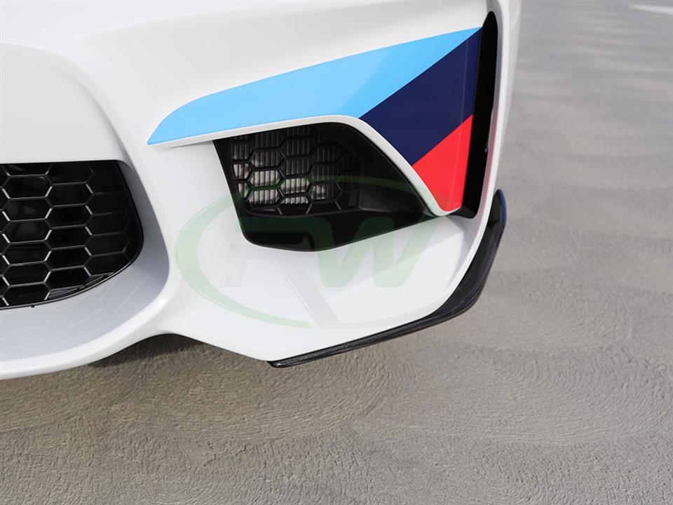 RW Carbon BMW F87 M2 Performance Style Front CF Splitters