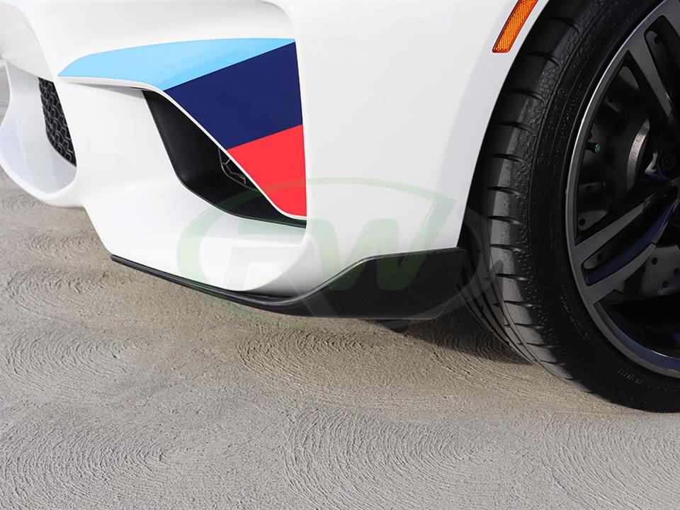 Alternative view of RW Carbon BMW F87 M2 Performance Style Front CF Splitters