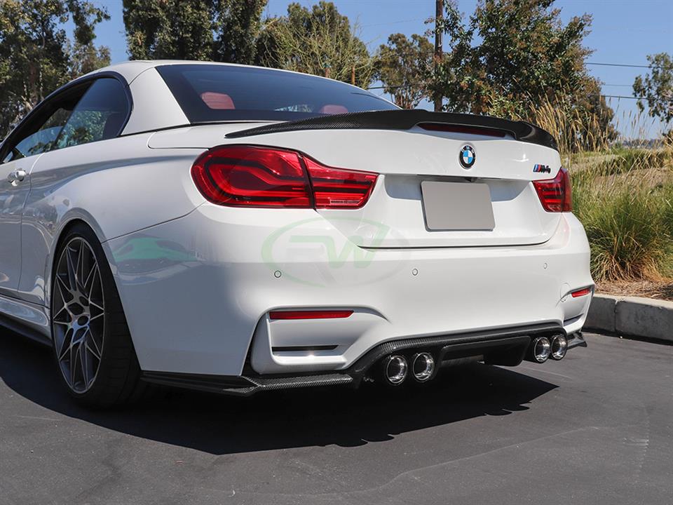 Alternative view of RW Carbon BMW F8X M3 M4 Exotics Style Carbon Fiber Diffuser