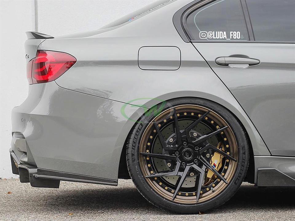 Alternative view of RW Carbon BMW F8X M3 M4 Exotics V2 Style CF Rear Diffuser