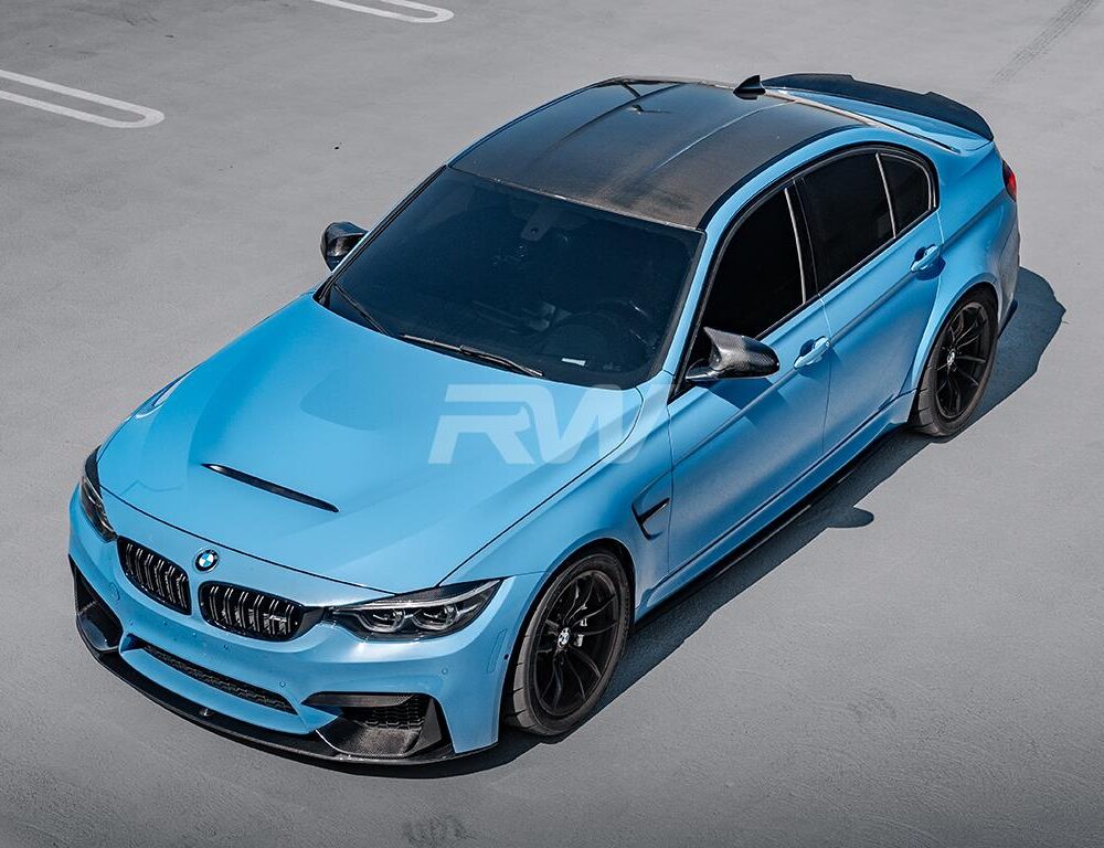 Alternative view of RW Carbon BMW F8X M3 M4 GTS Style Aluminum Hood