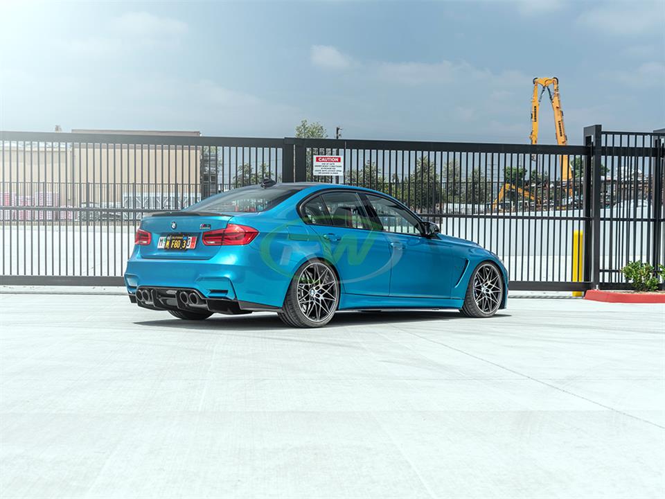 Alternative view of RW Carbon BMW F8X M3/M4 GTX Carbon Fiber Diffuser