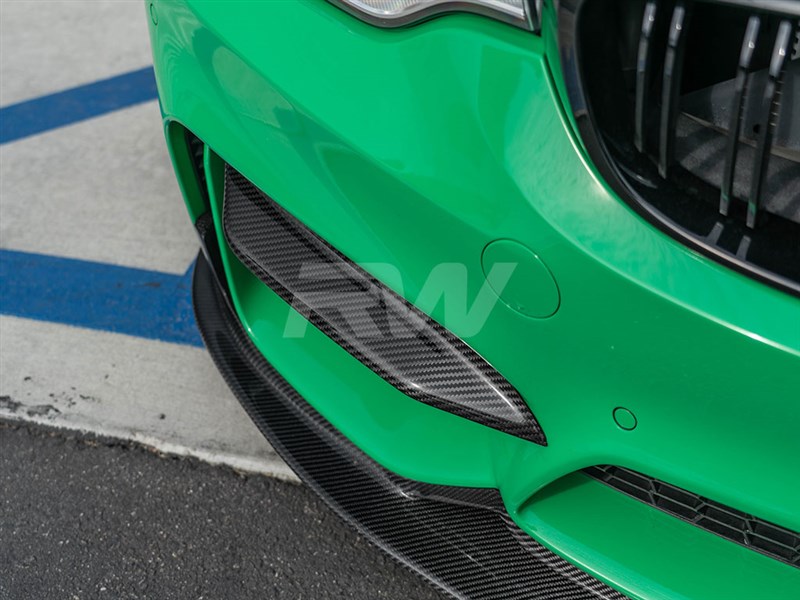 Alternative view of RW Carbon BMW F8X M3/M4 V2 Upper Carbon Fiber Splitters