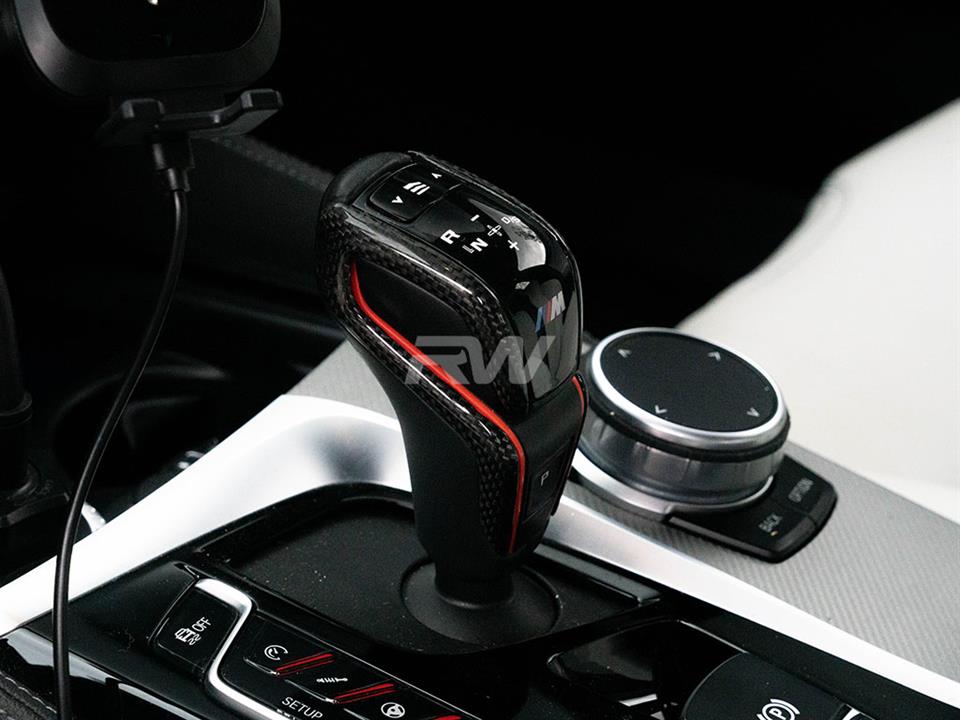 Alternative view of RW Carbon BMW F90 F97 F98 Carbon Fiber Gear Selector
