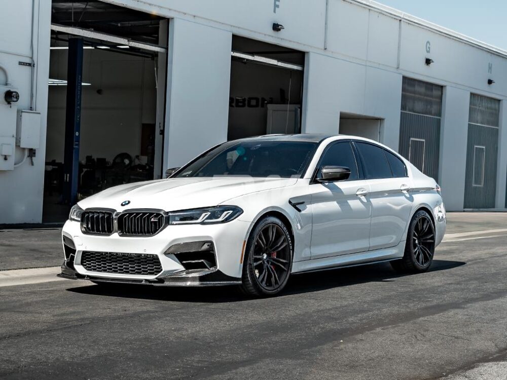 RW Carbon BMW F90 LCI 3D Style Carbon Fiber Front Lip - Image 3