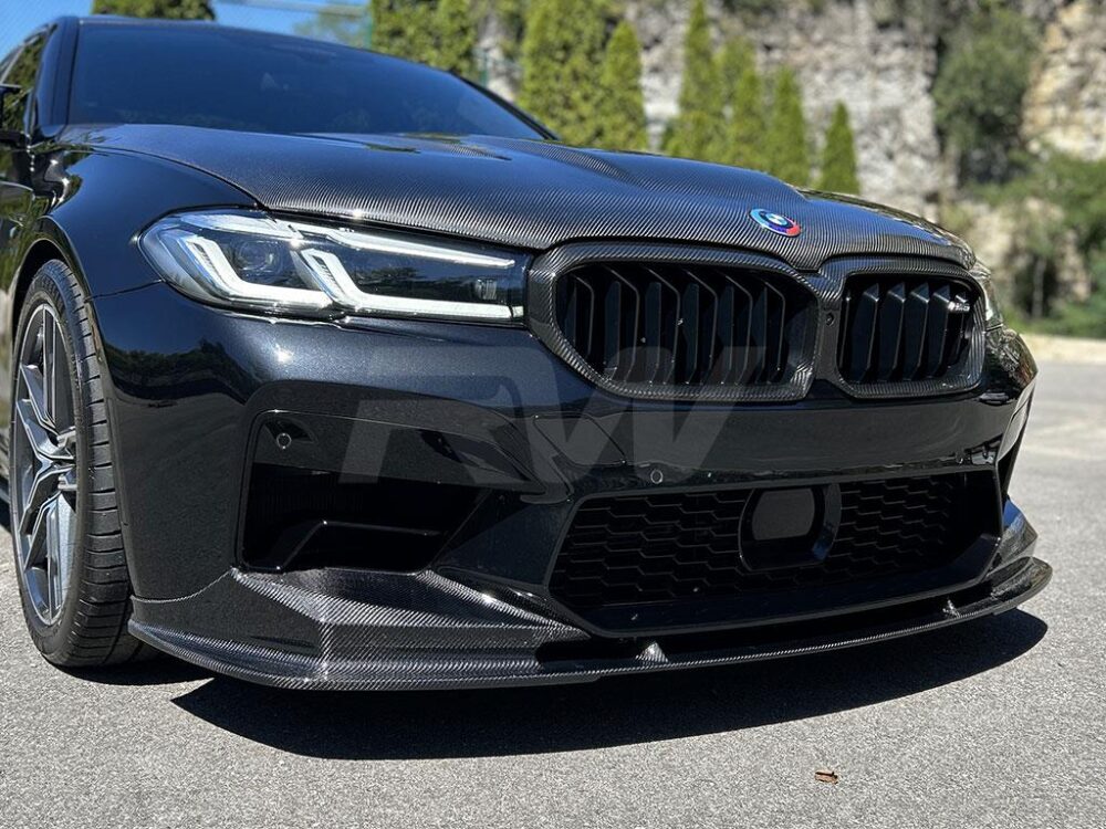 RW Carbon BMW F90 LCI 3D Style Carbon Fiber Front Lip - Image 7