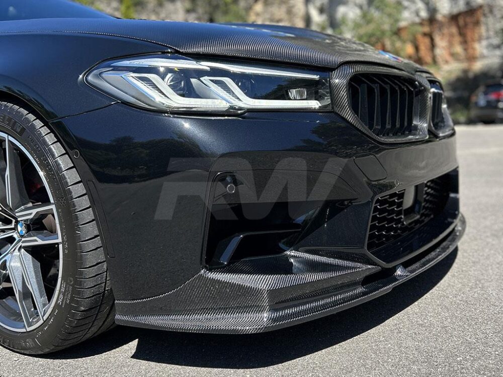 RW Carbon BMW F90 LCI 3D Style Carbon Fiber Front Lip - Image 5