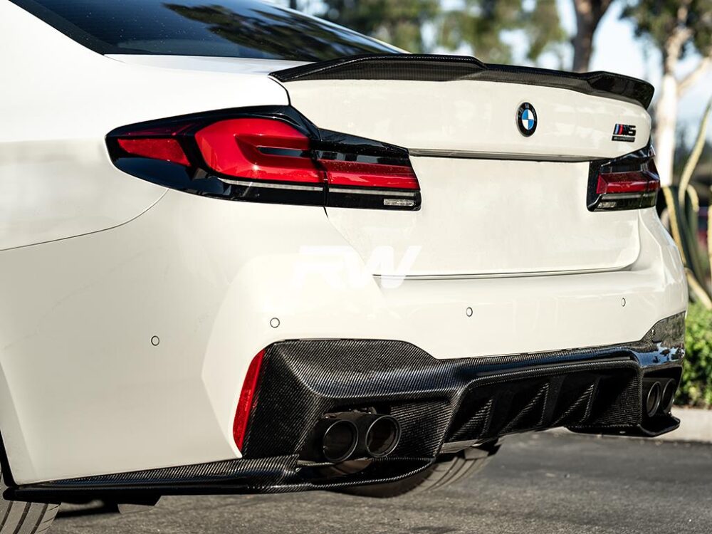 RW Carbon BMW F90 M5 3D Style Carbon Fiber Diffuser - Image 4