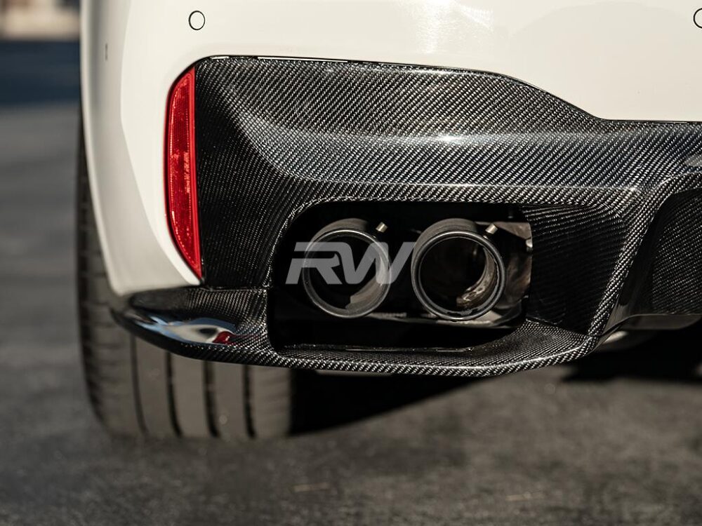 RW Carbon BMW F90 M5 3D Style Carbon Fiber Diffuser - Image 3