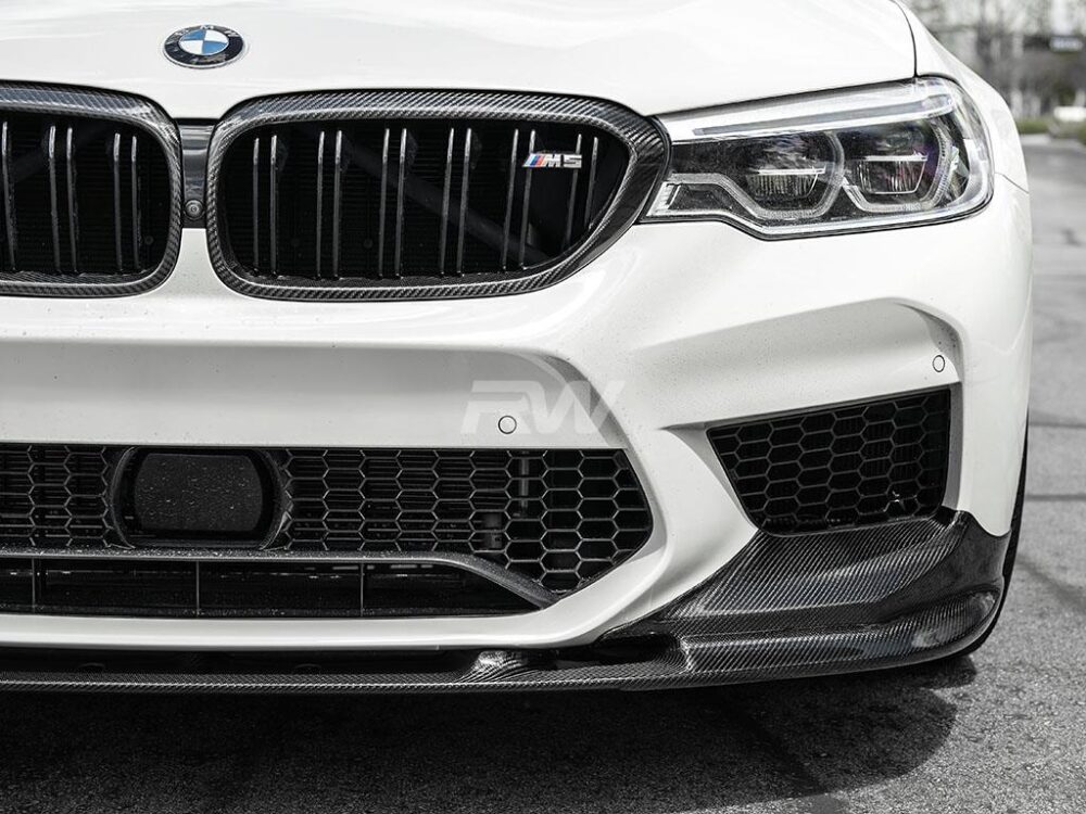 RW Carbon BMW F90 M5 3D Style Carbon Fiber Front Lip - Image 2