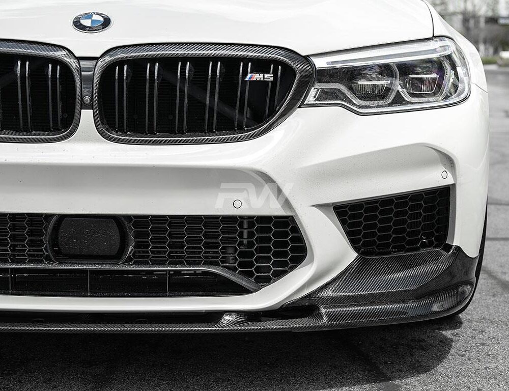 Alternative view of RW Carbon BMW F90 M5 3D Style Carbon Fiber Front Lip