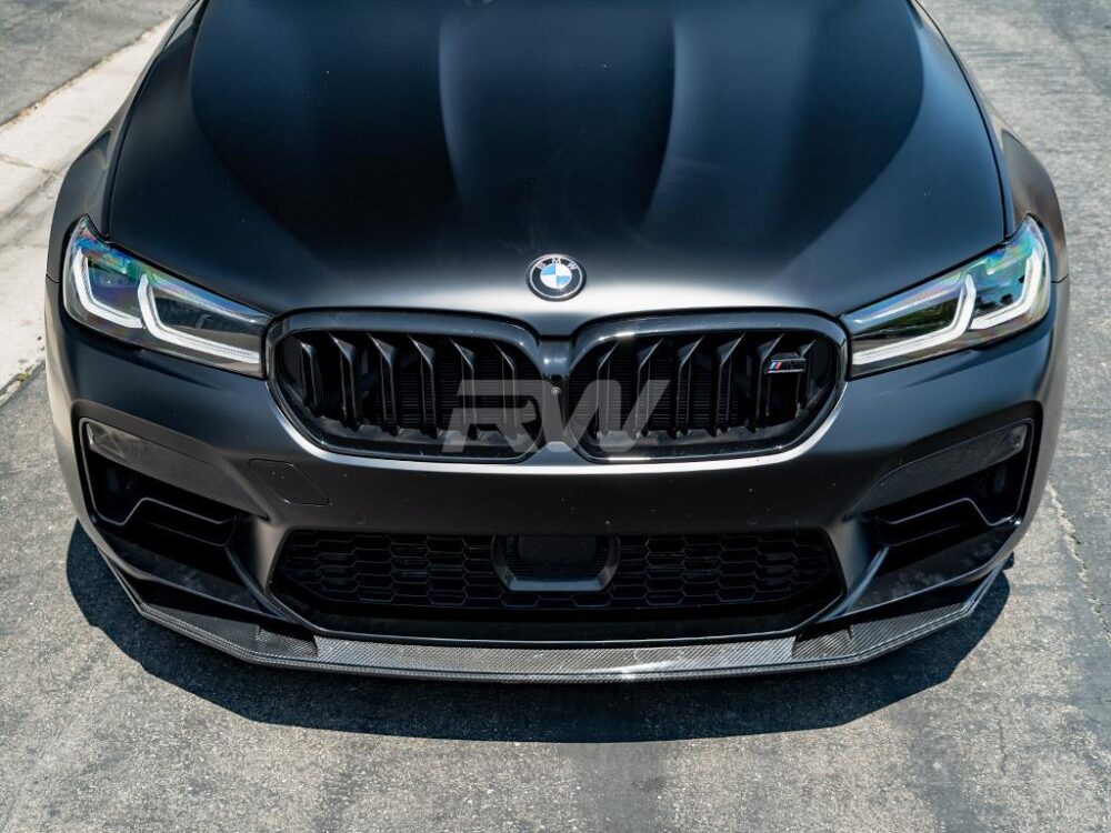 RW Carbon BMW F90 M5 LCI GTS Style Carbon Fiber Front Lip - Image 6