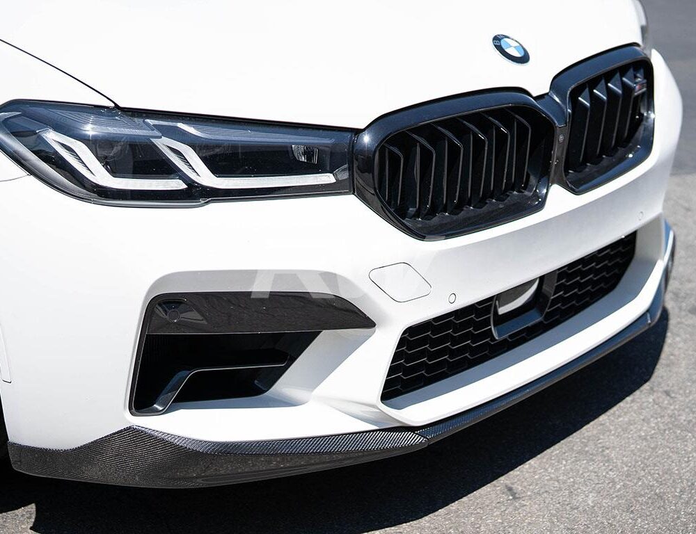 Alternative view of RW Carbon BMW F90 M5 LCI Performance Style V1 Carbon Fiber Front Lip