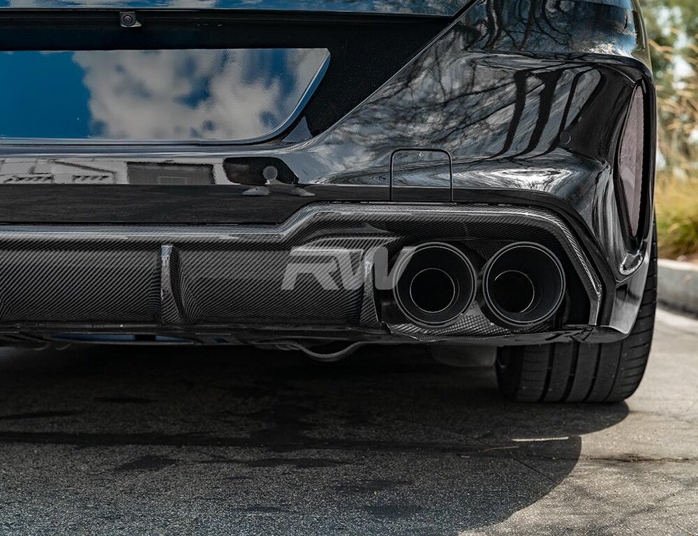 Alternative view of RW Carbon BMW F91 F92 F93 M8 Carbon Fiber DTM Diffuser
