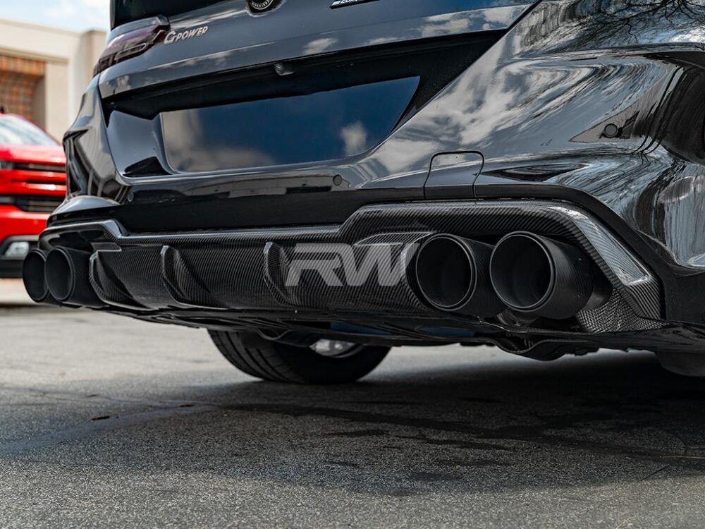 RW Carbon BMW F91 F92 F93 M8 Carbon Fiber DTM Diffuser - Image 4