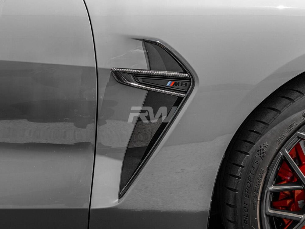 RW Carbon BMW F91 F92 F93 M8 Carbon Fiber Fender Trims - Image 2