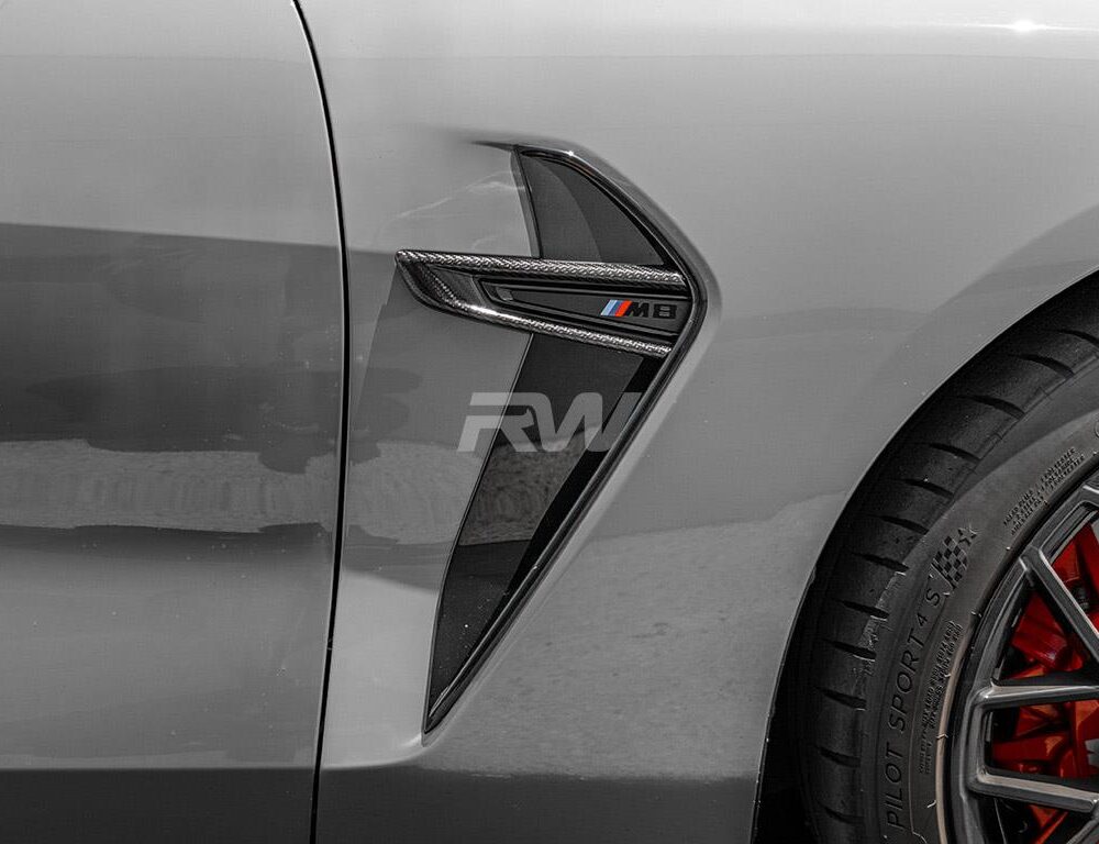 Alternative view of RW Carbon BMW F91 F92 F93 M8 Carbon Fiber Fender Trims