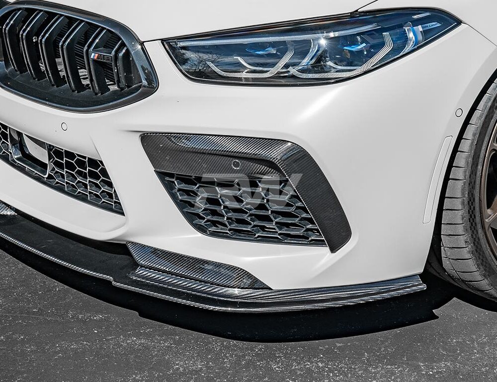 Alternative view of RW Carbon BMW F91 F92 F93 M8 Carbon Fiber Splitters