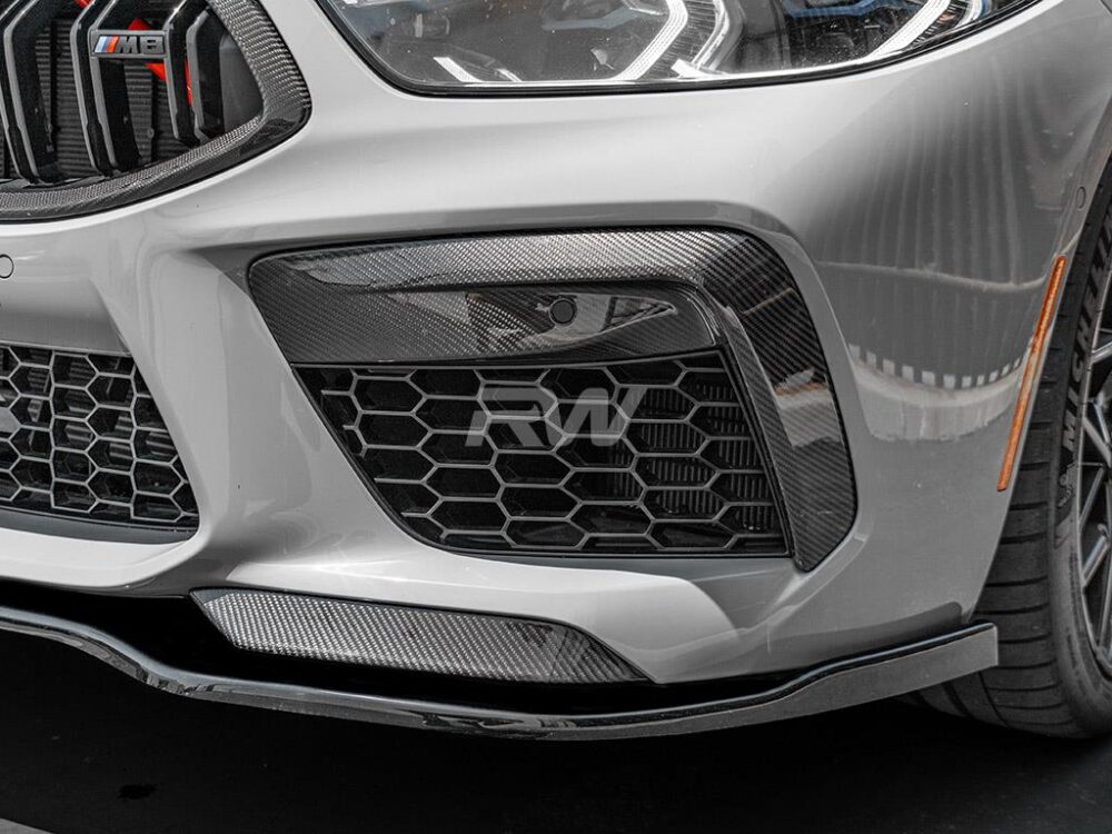 RW Carbon BMW F91 F92 F93 M8 Carbon Fiber Splitters - Image 9