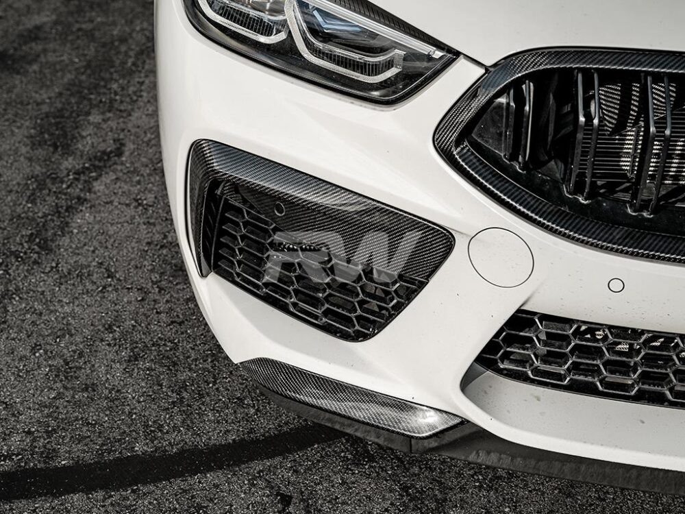 RW Carbon BMW F91 F92 F93 M8 Carbon Fiber Splitters - Image 6