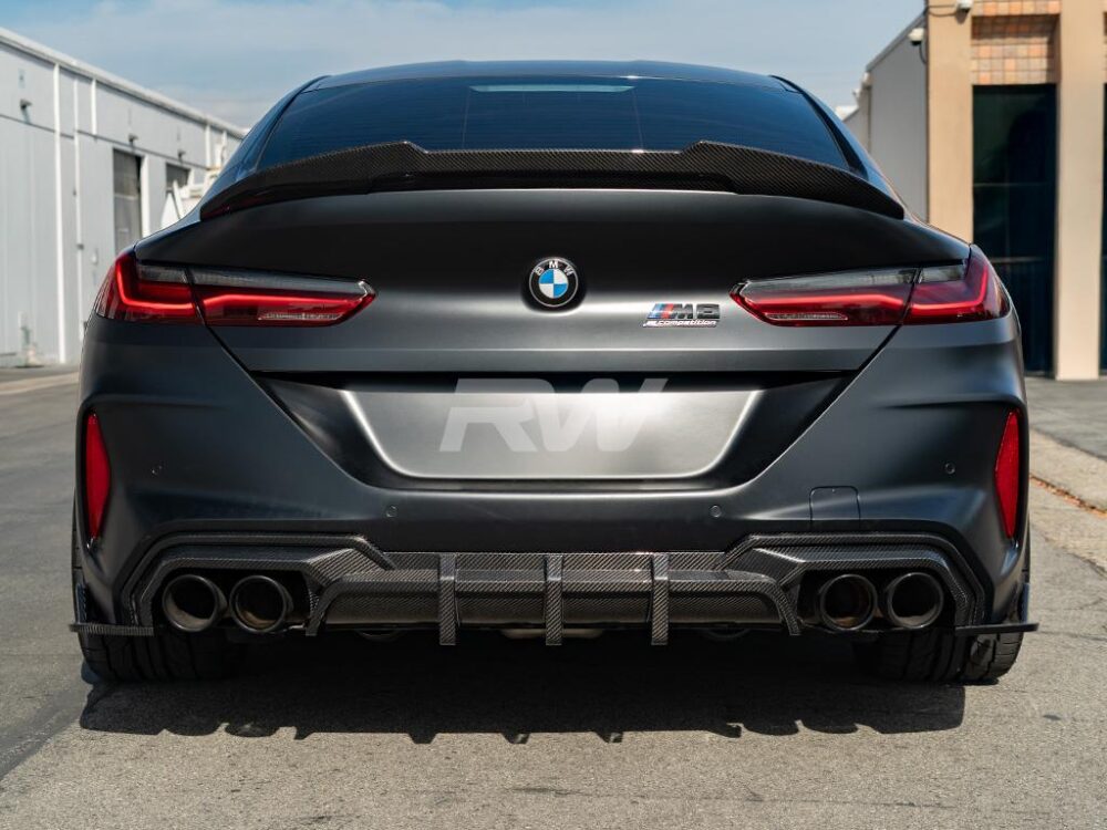 RW Carbon BMW F91 F92 F93 M8 SQ Style Carbon Fiber Diffuser - Image 9