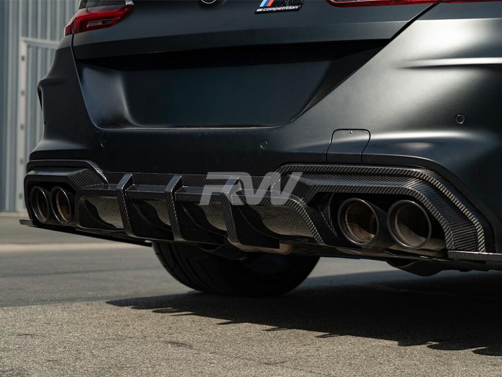 RW Carbon BMW F91 F92 F93 M8 SQ Style Carbon Fiber Diffuser