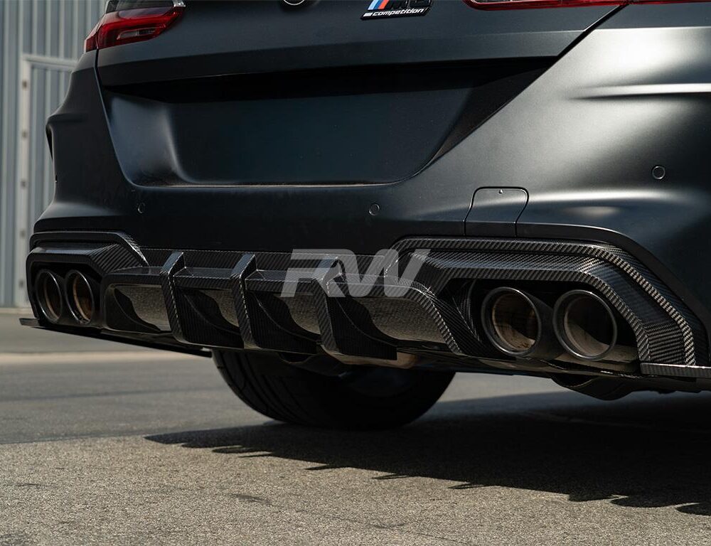 RW Carbon BMW F91 F92 F93 M8 SQ Style Carbon Fiber Diffuser