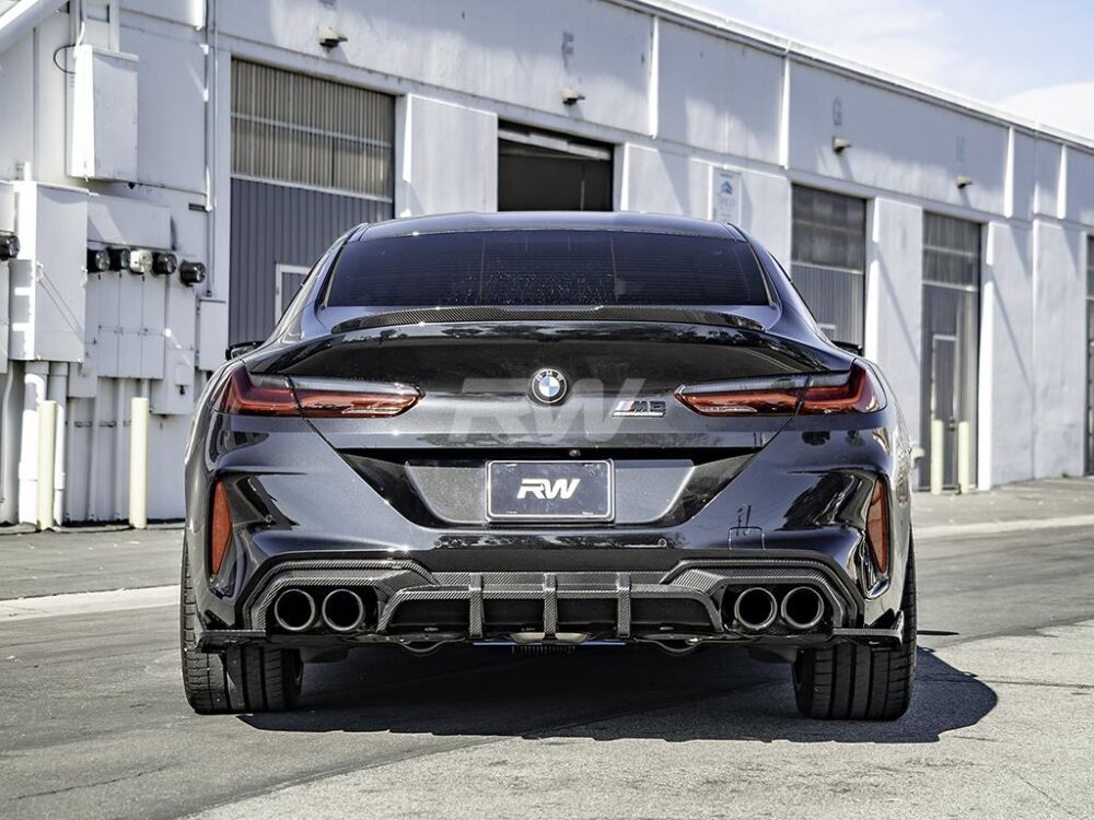 RW Carbon BMW F91 F92 F93 M8 SQ Style Carbon Fiber Diffuser - Image 2