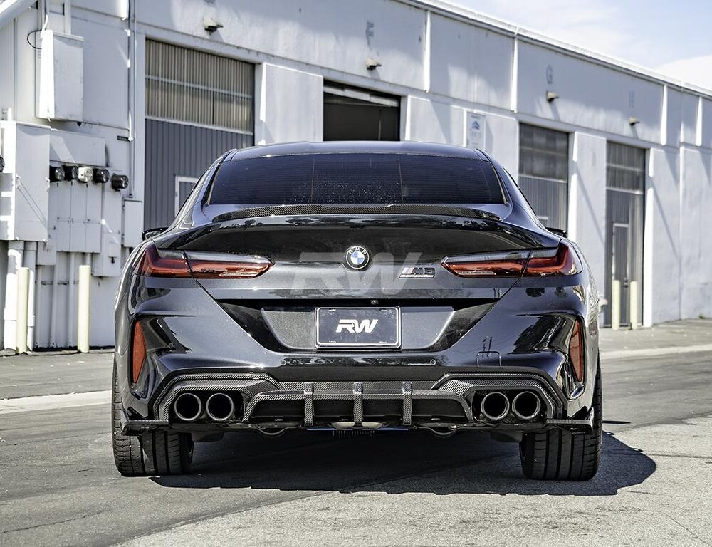 Alternative view of RW Carbon BMW F91 F92 F93 M8 SQ Style Carbon Fiber Diffuser