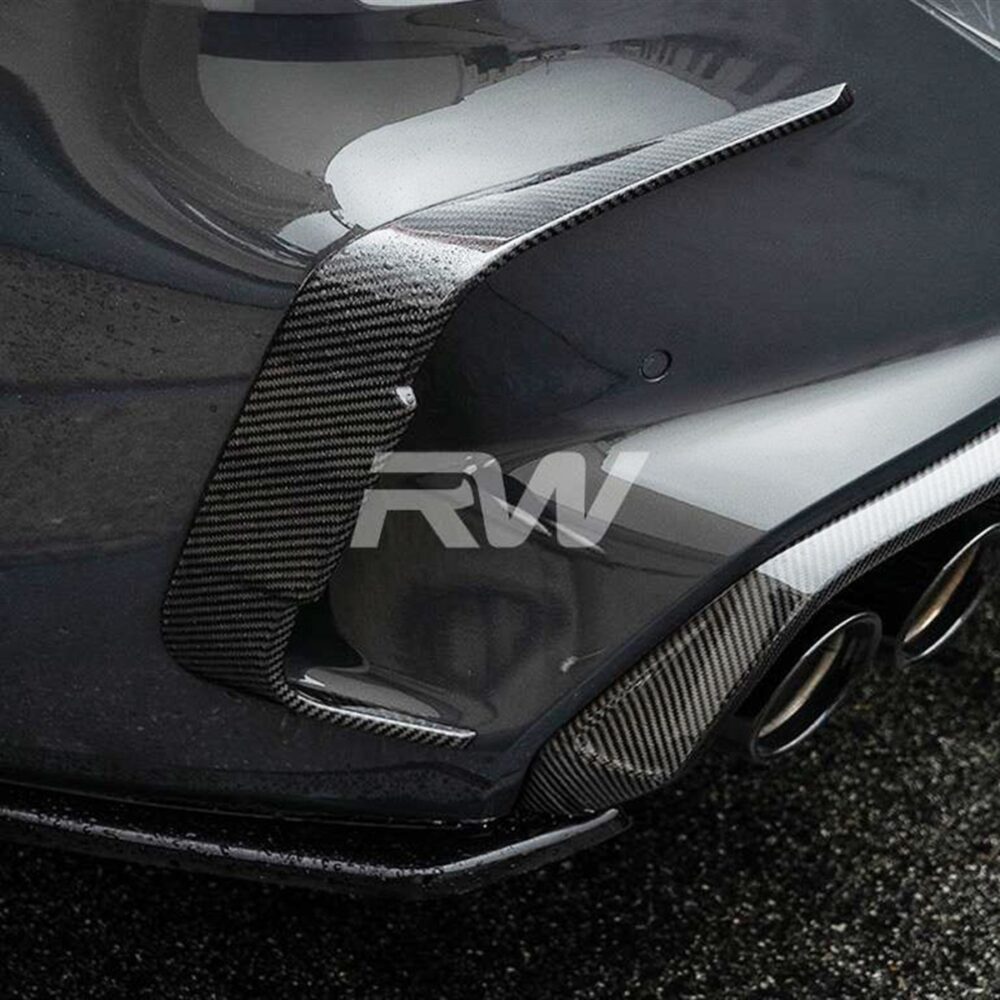 RW Carbon BMW F91/F92 M8 Carbon Fiber Rear Bumper Trims
