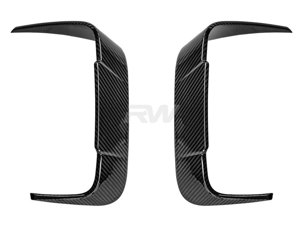 RW Carbon BMW F91/F92 M8 Carbon Fiber Rear Bumper Trims - Image 4