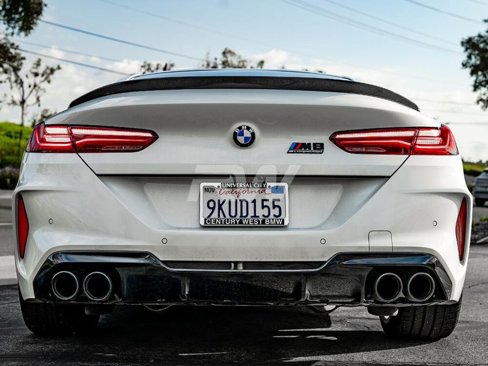 RW Carbon BMW F92 G15 Coupe 3D Style CF Trunk Spoiler - Image 4