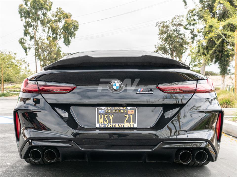 Alternative view of RW Carbon BMW F92 M8/G15 8 Series GTX CF Trunk Spoiler