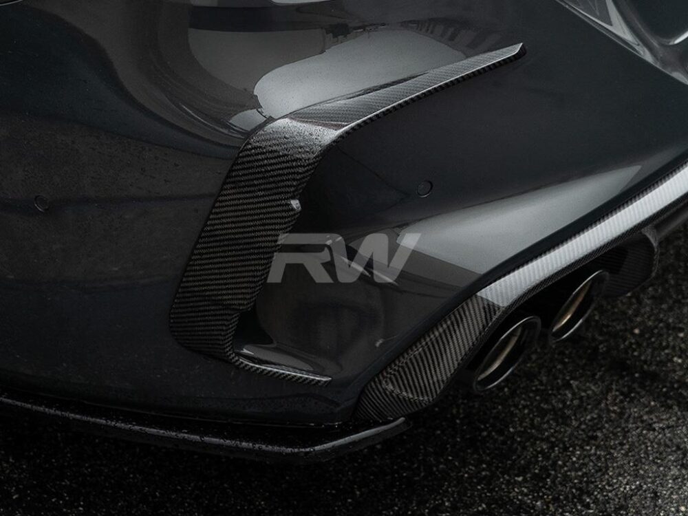 RW Carbon BMW F93 M8 Carbon Fiber Rear Bumper Trims - Image 2