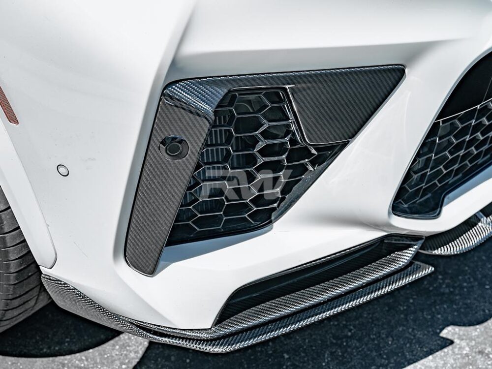 RW Carbon BMW F95 X5M Carbon Fiber Front Air Duct Trims - Image 5