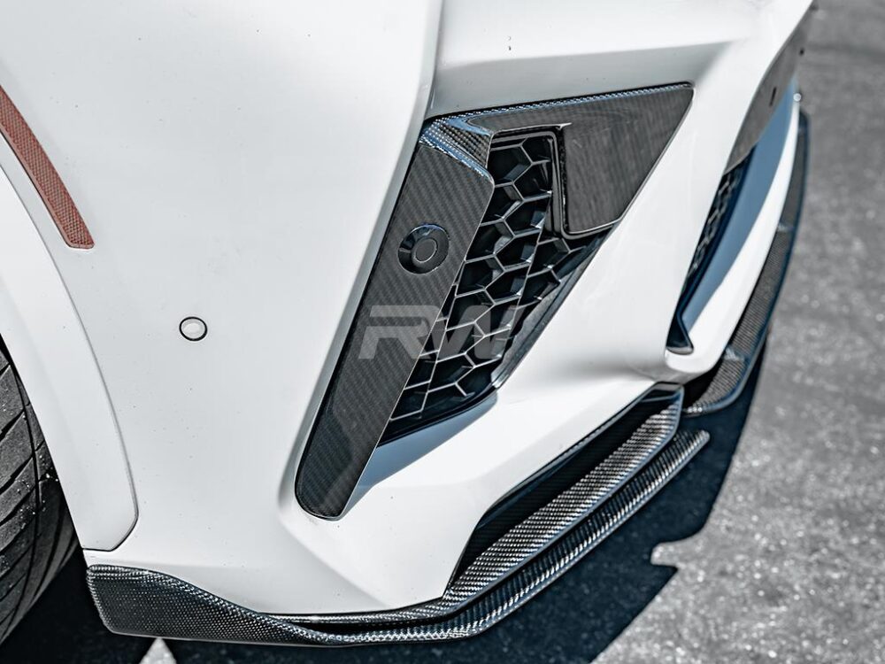 RW Carbon BMW F95 X5M Carbon Fiber Front Air Duct Trims - Image 7
