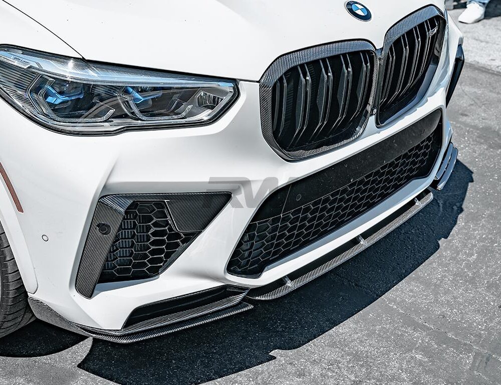 RW Carbon BMW F95 X5M Carbon Fiber Front Lip Spoiler